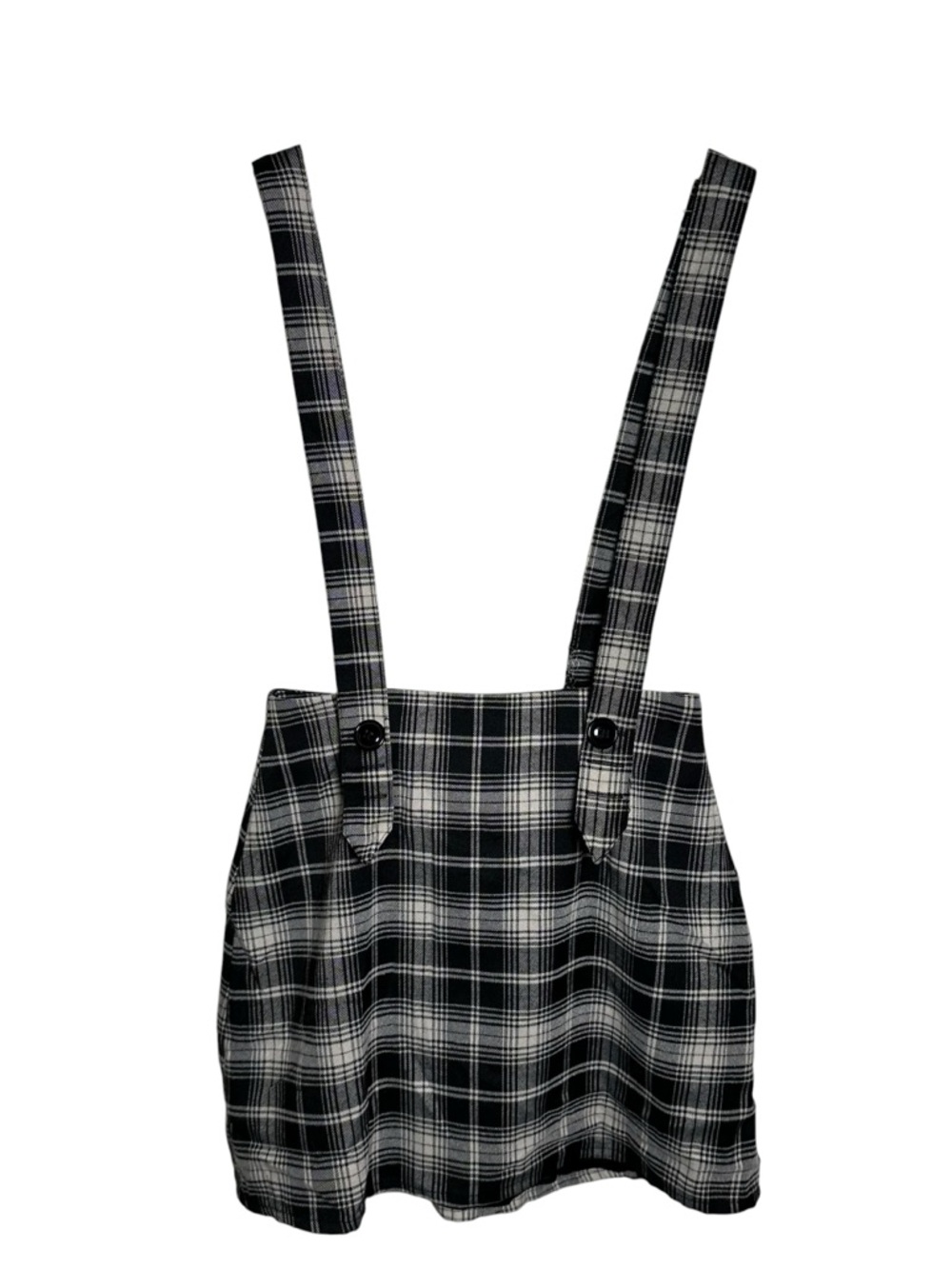 Tiger Mist Mini Skirt Plaid Black Suspender Medium Tartan Goth School Collegiate